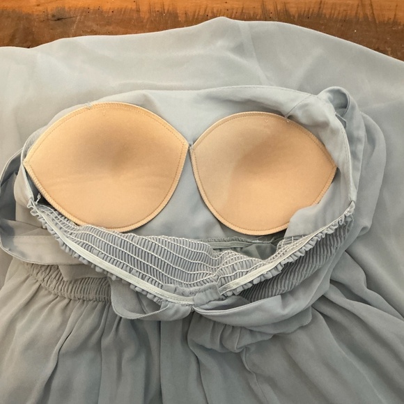 Show Me Your Mumu Blue Chiffon Maxi Dress Size Medium Made in USA - Picture 9 of 11